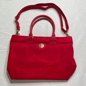 Tory Burch Red Nylon Tote